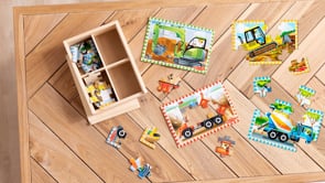 Jigsaw Puzzles in a Box - Construction, 4 x 12 pcs