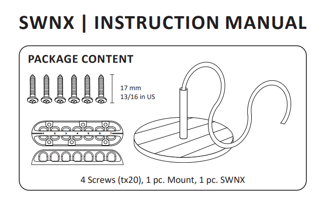 SWNX Under-Desk Foot Swing Mini - Rubber