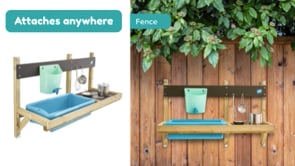 Wall-Mounted Mud Kitchen w. Accessories - Large