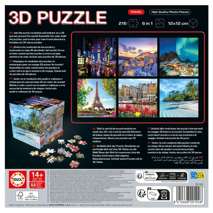 3D Puzzle Cube - Travel