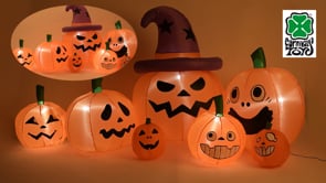 Inflatable Light-Up Halloween Pumpkin, 210 cm