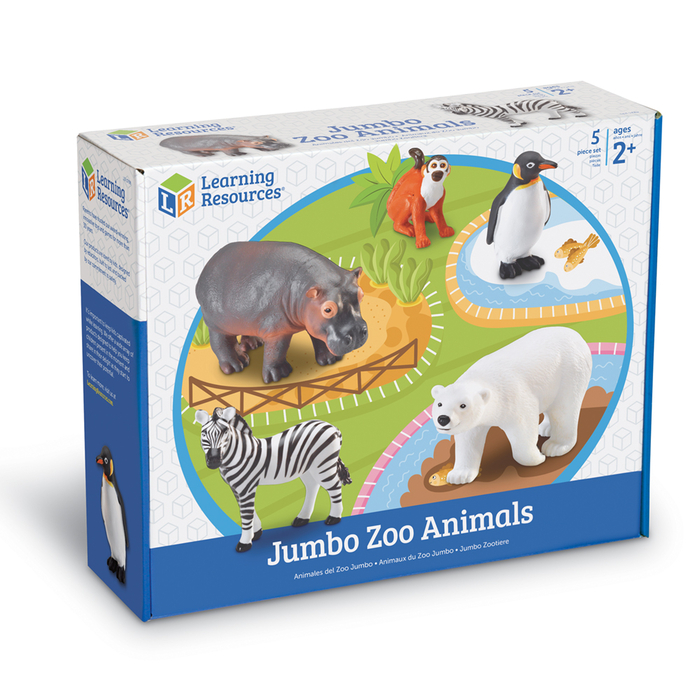 Jumbo Zoo Animals, 5 pcs