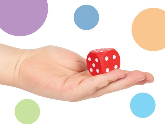 Soft Foam Dot Dice, 2 pcs