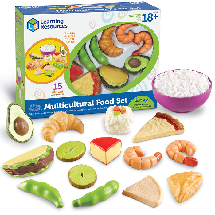 Play Food - Multicultural Food Set, 15 pcs