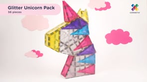 CONNETIX | Glitter Unicorn, 56 pcs