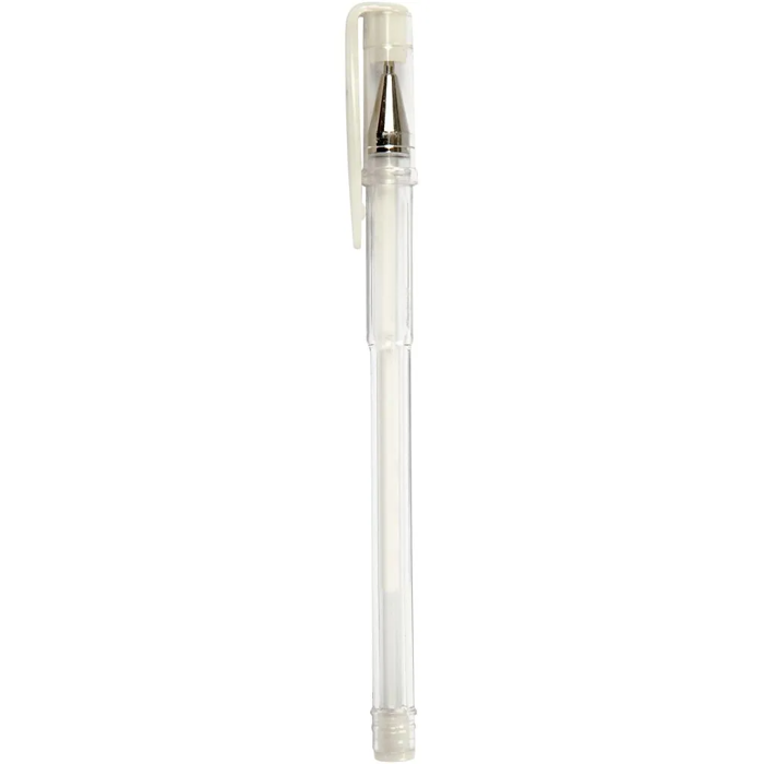 Gel Roller Pens - White, 6 pcs