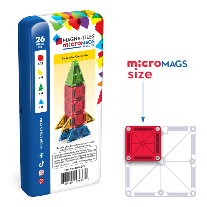 Magna-Tiles | microMAGS Travel Set, 26 pcs