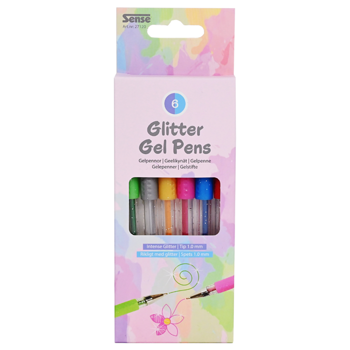 Gel Pens - Glitter, 6 pcs