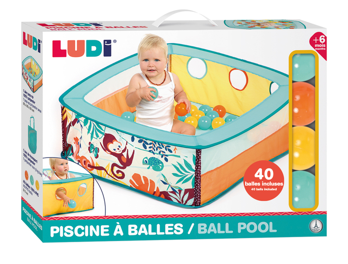 Ball Pit 80 x 80 cm incl. 40 Balls, Jungle