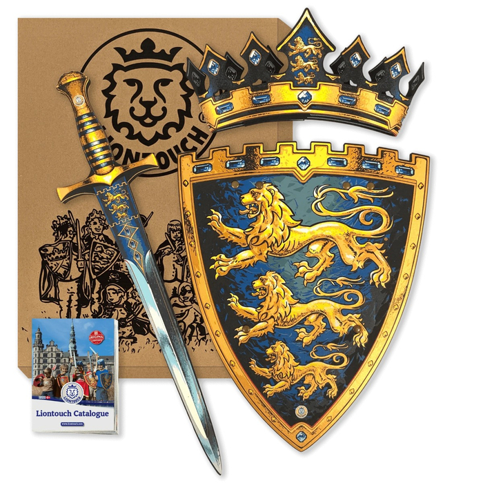 King Sword & Shield Set - Three Lions Crest
