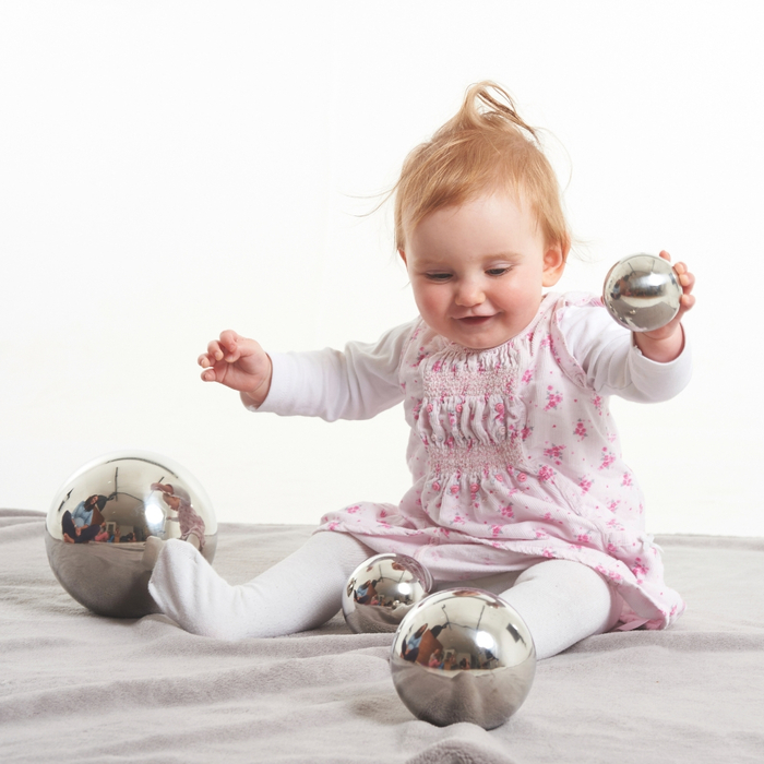 Sensory Steel Silver Balls, 4 pcs