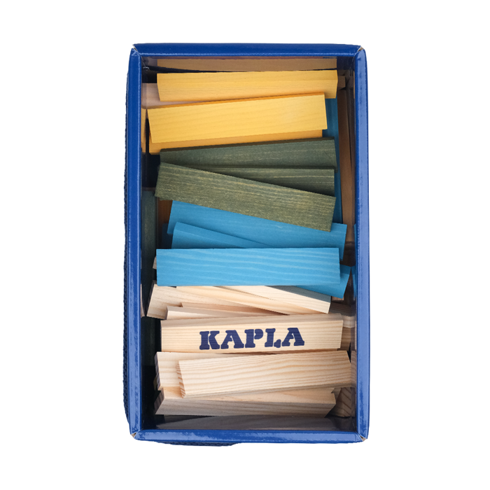 KAPLA Planks - Blue/Yellow/Green, 120 pcs