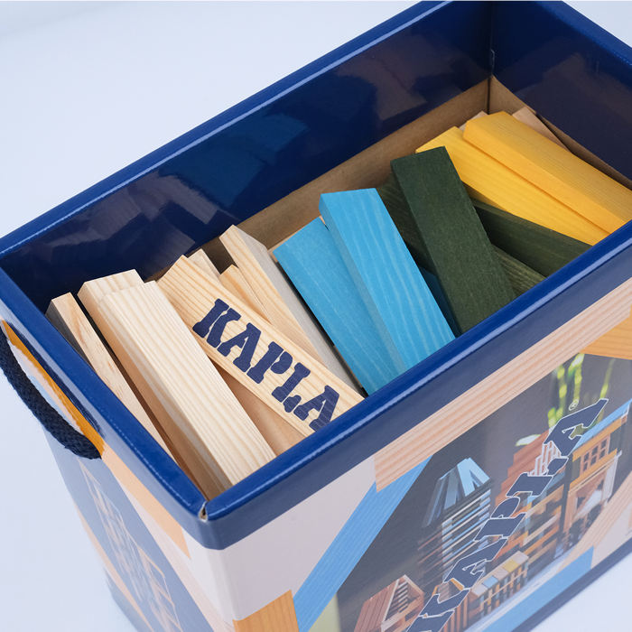KAPLA Planks - Blue/Yellow/Green, 120 pcs