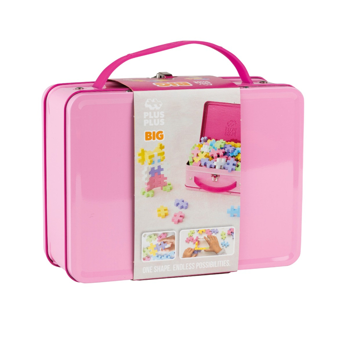 Plus-Plus BIG - Pastel, Metal Suitcase with 70 pcs