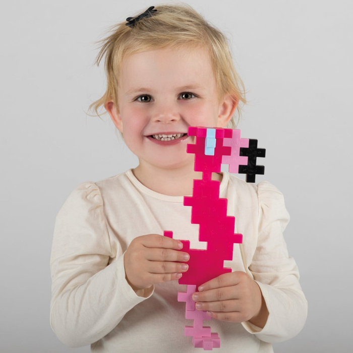 Plus-Plus BIG - Flamingo, Tube with 15 pcs