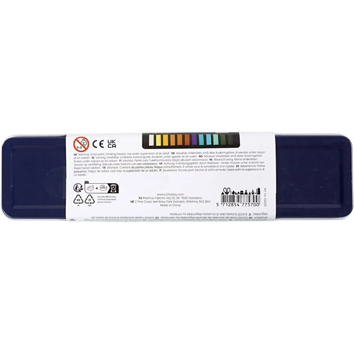 Watercolour Set incl. Brush - Metallic, 12 Colours