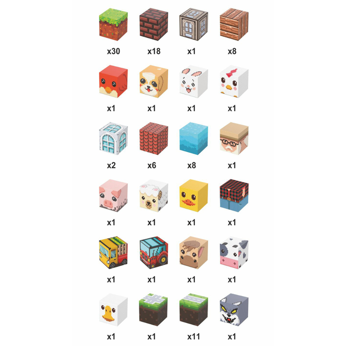Magnetic Building Blocks - Farmyard Fun, 100 pcs