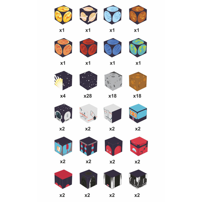 Magnetic Building Blocks - Outer Space, 100 pcs