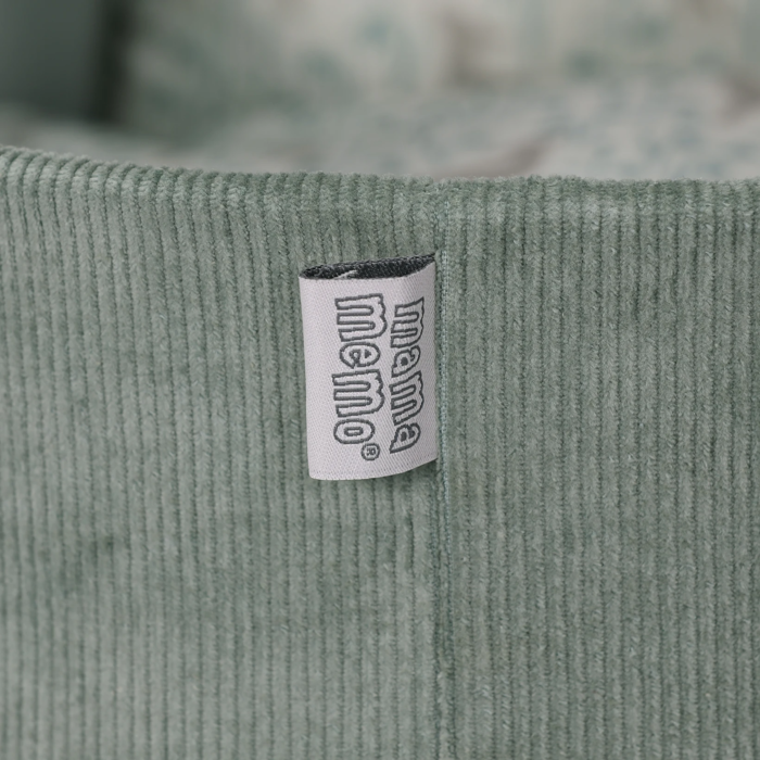 Doll Carry Cot w. Pillow & Blanket - Mint, 35 cm