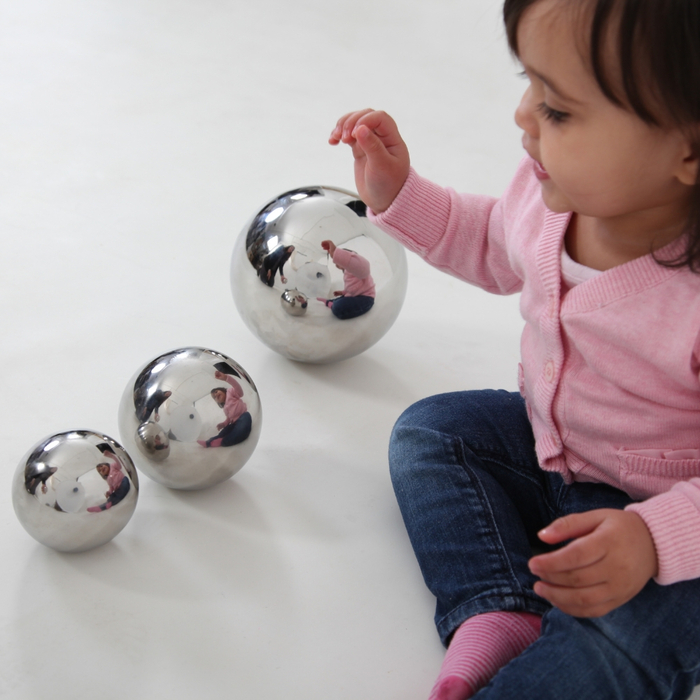 Sensory Steel Silver Balls, 4 pcs