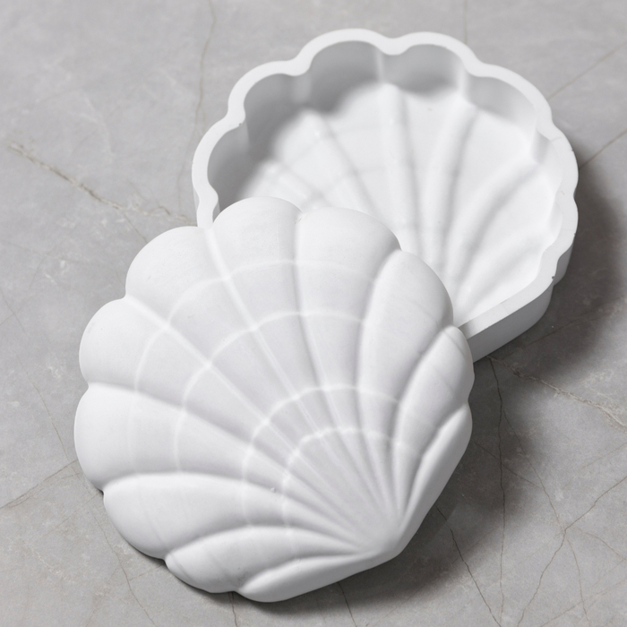 Silicone Mould - Seashell Canister, 1 pc