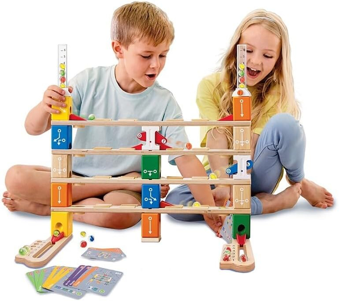 Quadrilla Marble Run - Basic Coding, 130 pcs