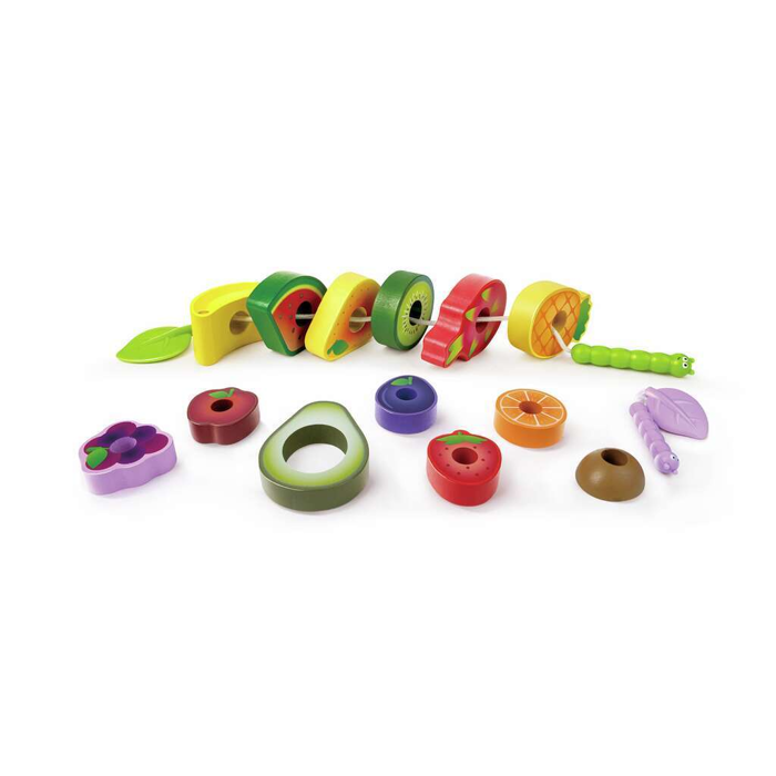 Lacing Beads for Babies - Caterpillar Fruit Feast