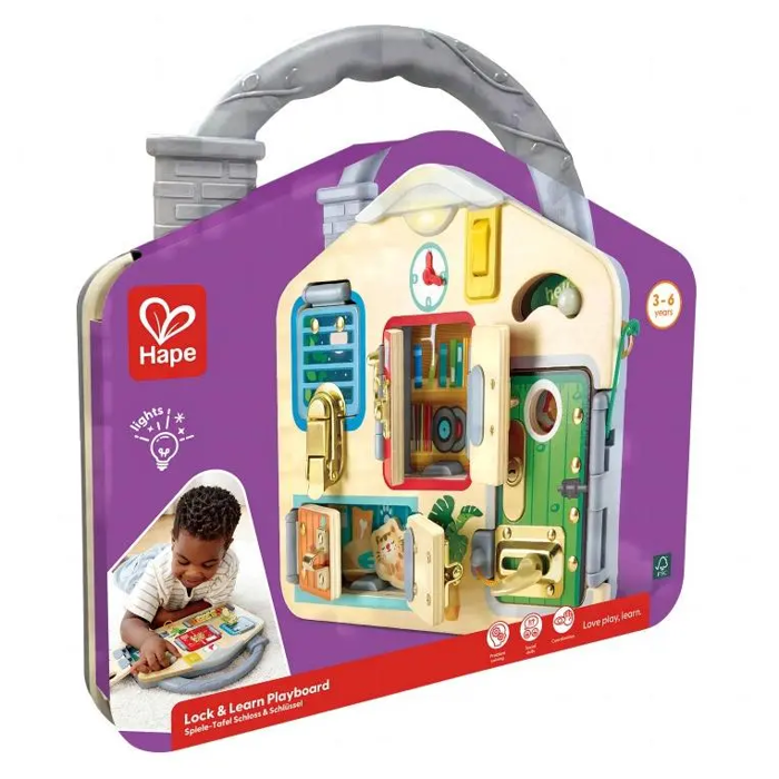 Lock & Learn Play Board with Lights & Handle