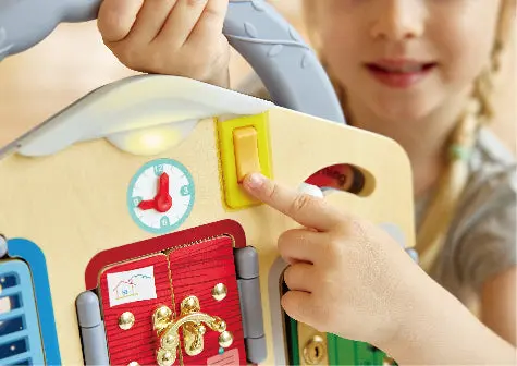 Lock & Learn Play Board with Lights & Handle
