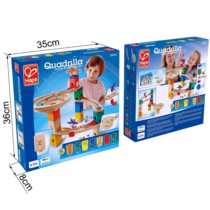 Quadrilla Marble Run - Race to the Finish, 58 pcs