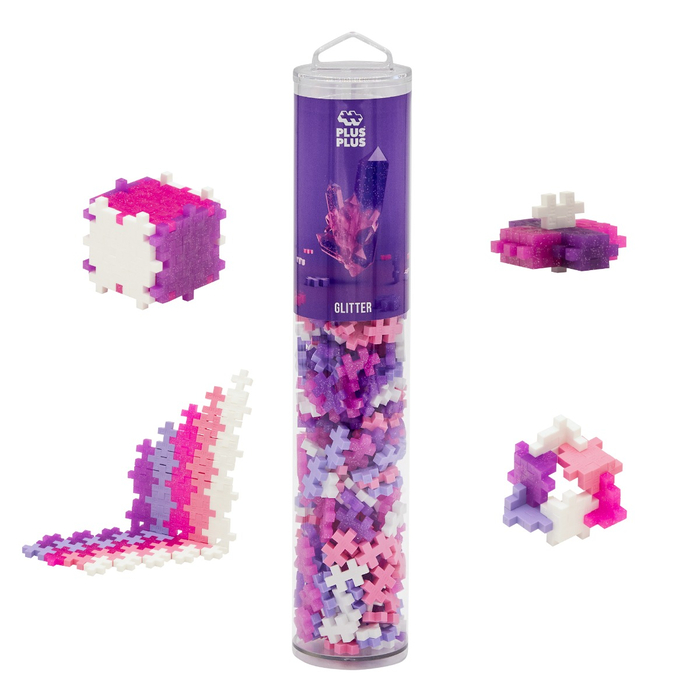 Plus-Plus - Glitter Mix, Tube with 240 pcs