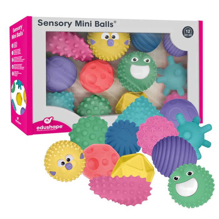 Sensory Mini Balls - Mix, 12 pcs
