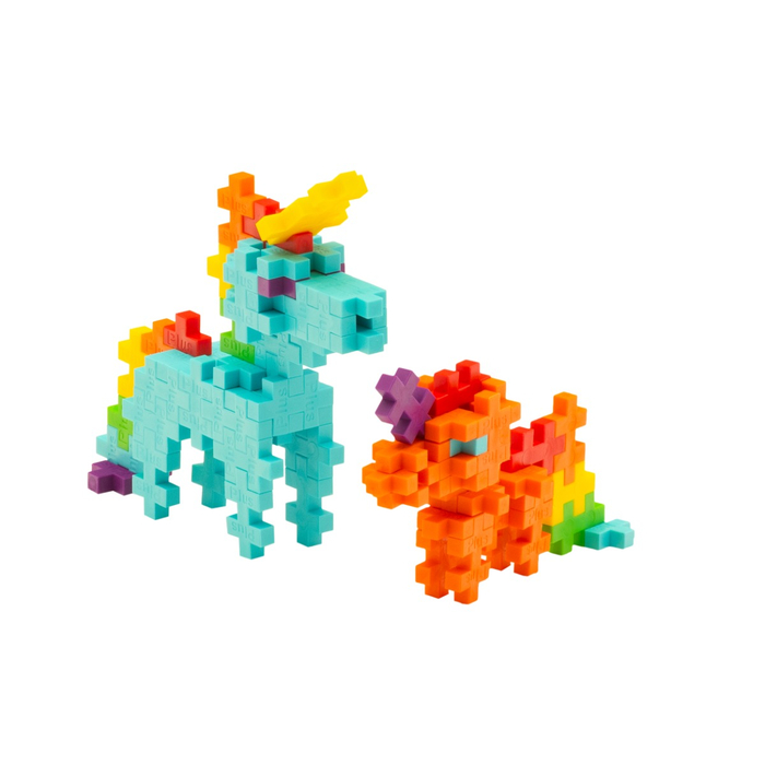 Plus-Plus - Rainbow Unicorns, Tube with 100 pcs