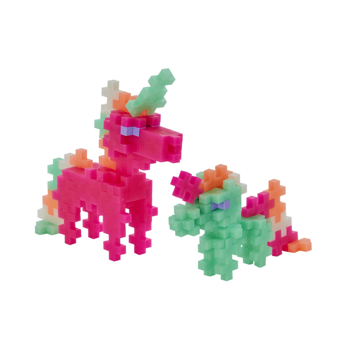 Plus-Plus - Pearl Unicorns, Tube with 100 pcs