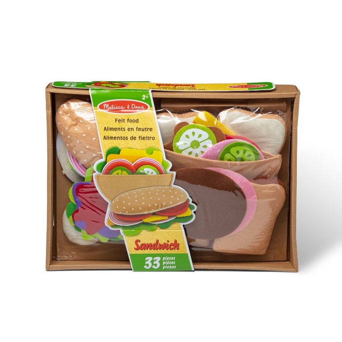 Play Food - Felt Sandwich Play Set, 33 pcs