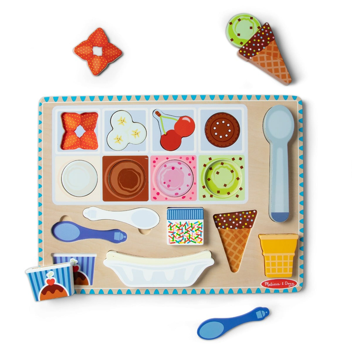 Magnetic Ice Cream Puzzle & Play Set, 16 pcs
