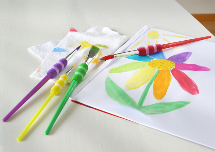 Easy-Grip Paint Brush Set, 4 pcs/4 sizes