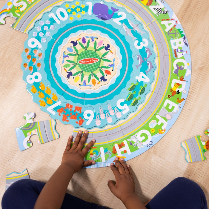 Floor Puzzle - Round the Shore w. Vehicles, 48 pcs