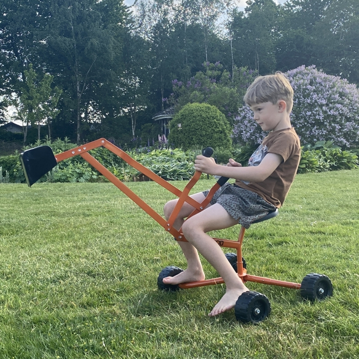 Excavator with Detachable Wheels