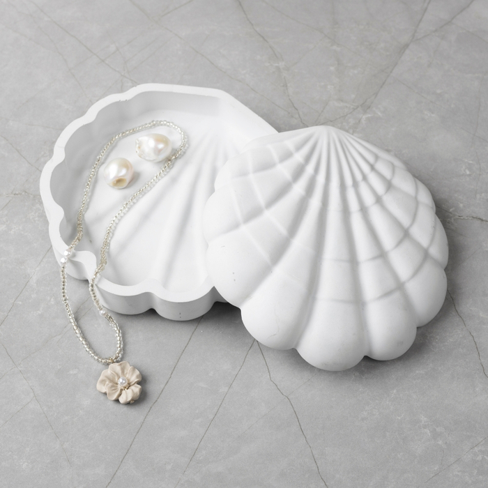 Silicone Mould - Seashell Canister, 1 pc