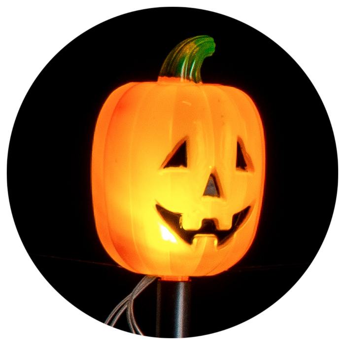 Decorative Light-Up Yard Stakes - Pumpkins, 4 pcs