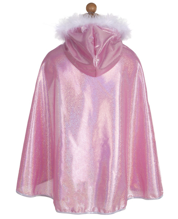 Glitter Cape with Fur Trim, 4-7 yrs
