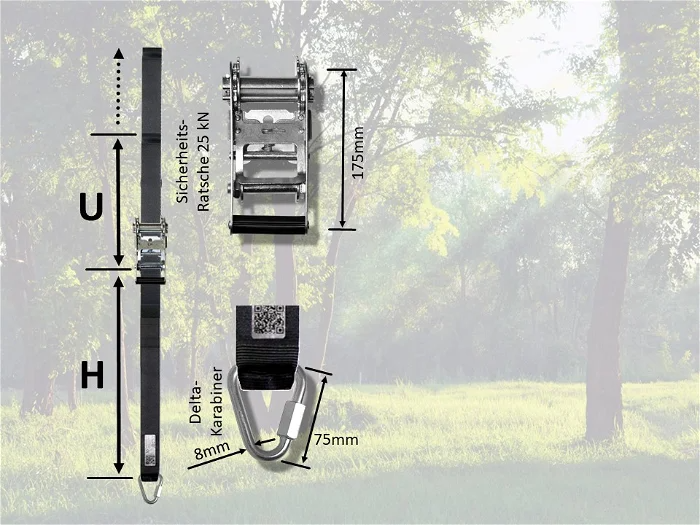 Swing Tree Hanging Strap - Vertical, 200 cm