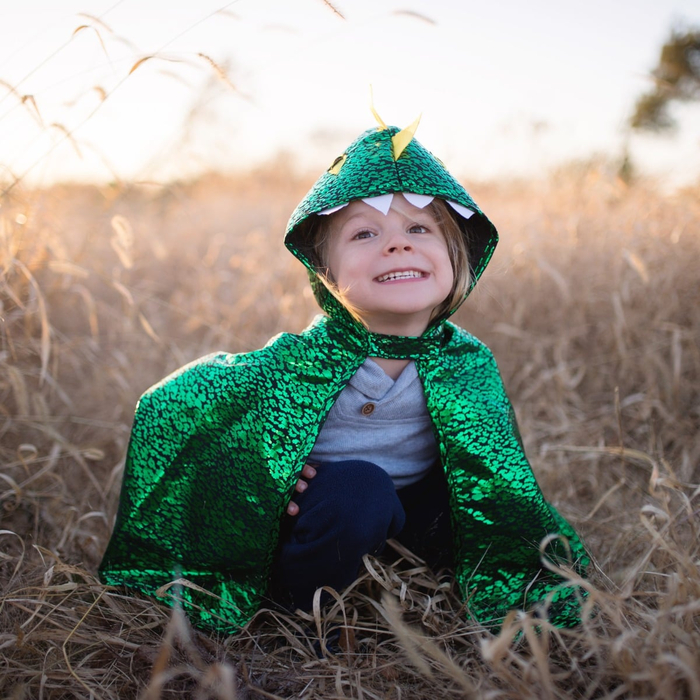 Dragon Cape - Green/Yellow, 2-3 yrs