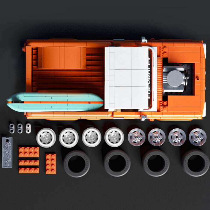 Brick Shop - '62 Chevy Pickup, 858 pcs