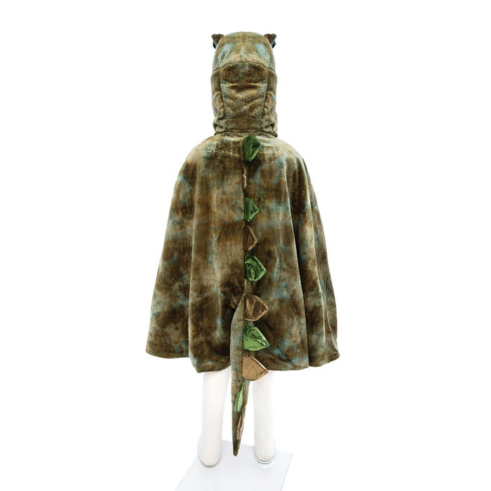 T-Rex Cape with Claws - Green, 4-6 yrs