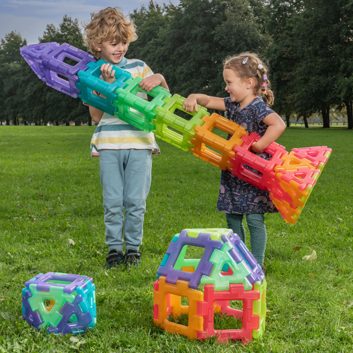 Polydron Giant Set - Translucent, 60 pcs