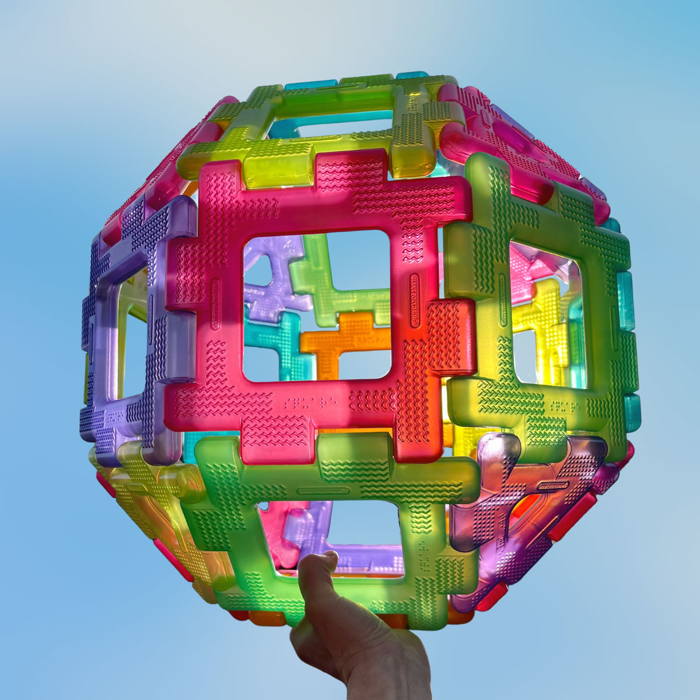 Polydron Giant Set - Translucent, 60 pcs