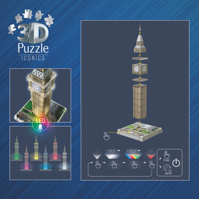 3D LED Puzzle with 216 pcs - Big Ben