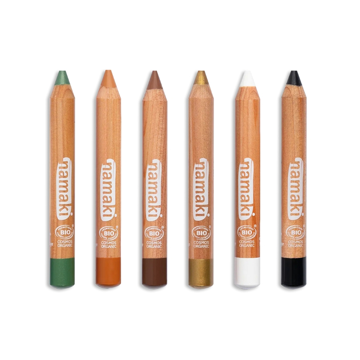 Face Crayons - Wildlife, 6 pcs